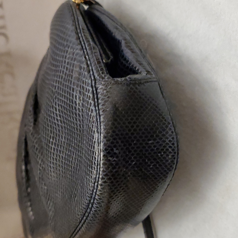 Judith Lieber Snake Skin Evening Bag Crossbody Purse Navy - Picture 5 of 12